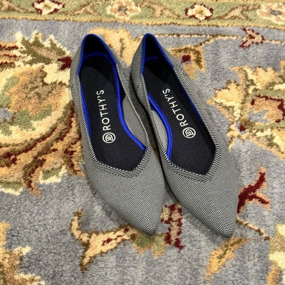 Rothy’s The Pointed Ballet Flat Slip-On Lightweight Gray Size W9 NWOT - Picture 9 of 11